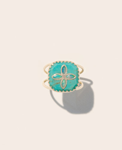 Pascale Monvoisin Bague Bowie N2 Turquoise