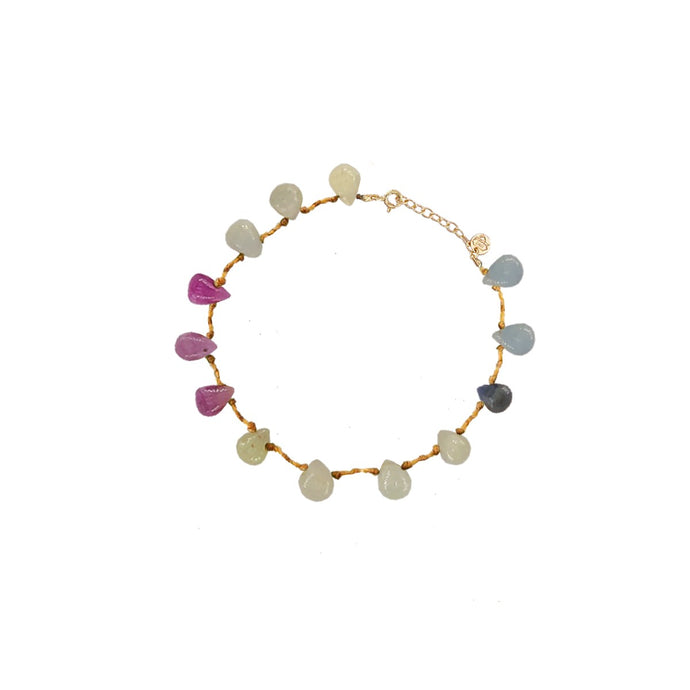 Mon Precieux Gem Bracelet Goutte en Saphir Multicolore