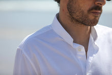 Charger l'image dans la galerie, Drapeau Noir Chemise Oxford Col Tailleur Blanc