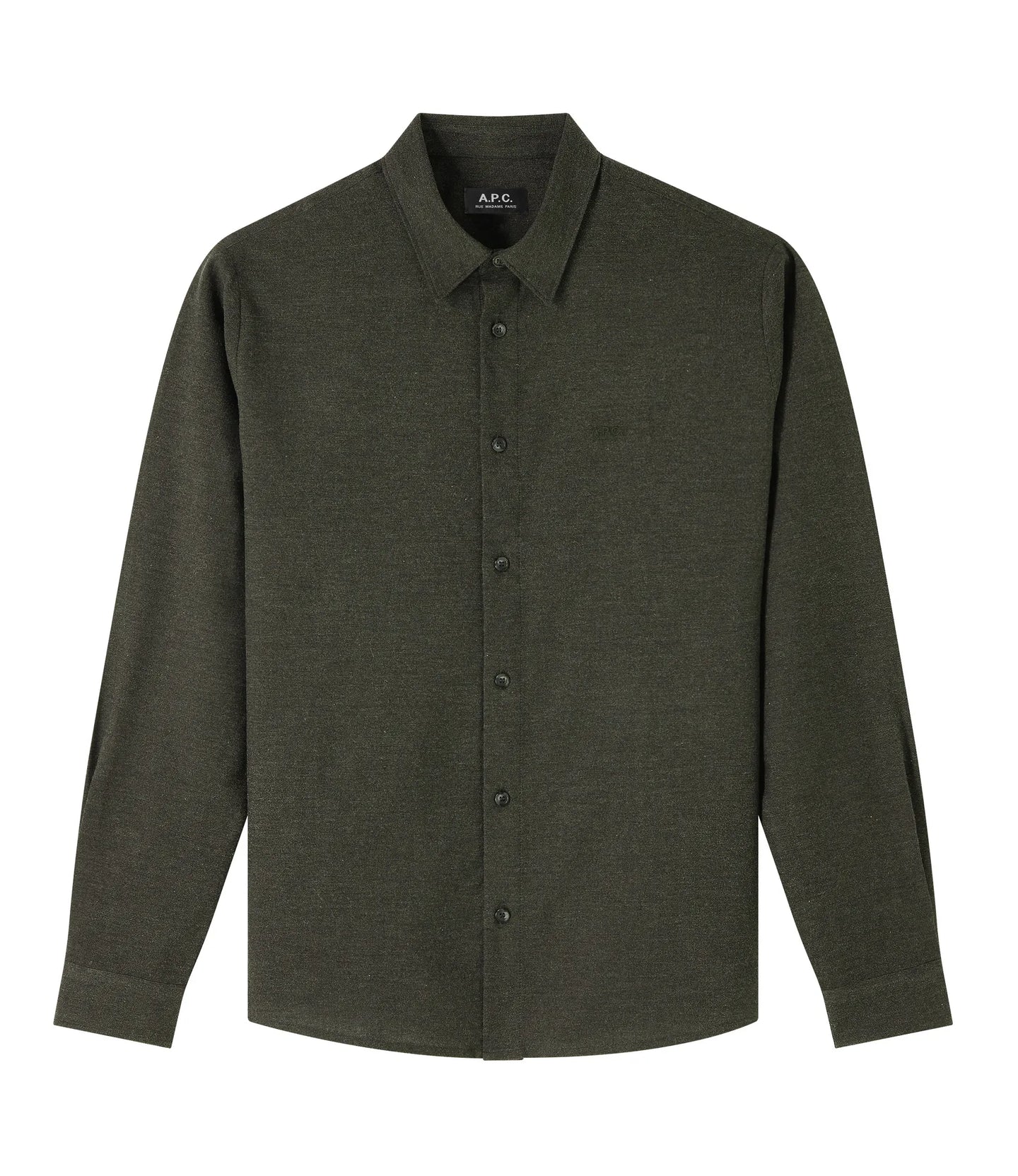 A.P.C. Chemise Vincent en Flanelle Kaki