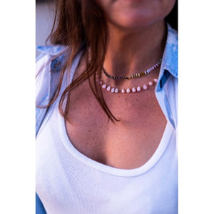 Mon Precieux Gem Collier Goutte en Opale Rose