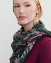 Charger l&#39;image dans la galerie, Eric Bompard Foulard Carré en Cachemire Tartan Bronze