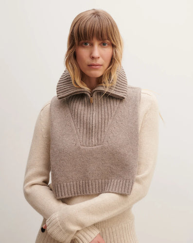 Eric Bompard Plastron Col Camionneur en Cachemire Millet