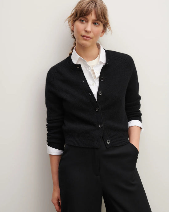 Eric Bompard Cardigan Raglan en Cachemire Noir