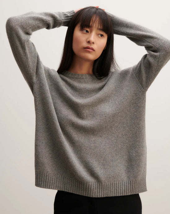 Eric Bompard Pull Ample en Cachemire Gris Meteorite