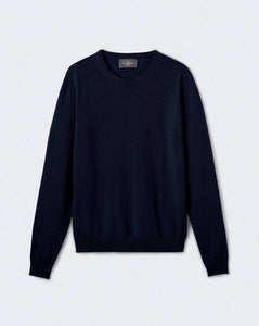 Eric Bompard Pull Col Rond en Cachemire Marine