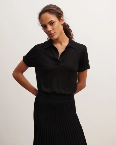Eric Bompard Polo Ultrafin en Cachemire Noir
