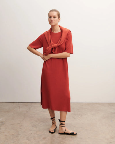 Eric Bompard Robe T-Shirt Maille Unie Santa Fe