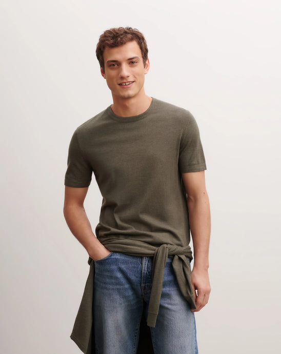 Eric Bompard T-Shirt en Coton Cachemire Kaki Ombre