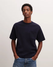 Charger l&#39;image dans la galerie, Eric Bompard T-Shirt Double Face en Coton Cachemire Marine