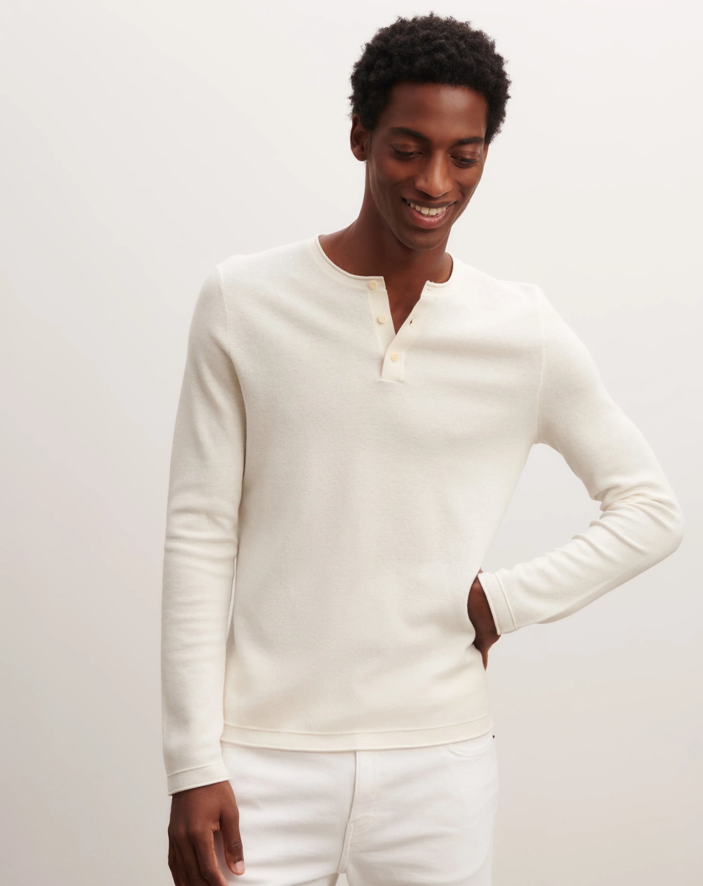 Eric Bompard Pull Tunisien en Coton Cachemire Naturel