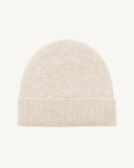 Eric Bompard Bonnet Classique en Cachemire Avoine