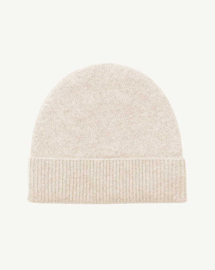 Eric Bompard Bonnet Classique en Cachemire Avoine