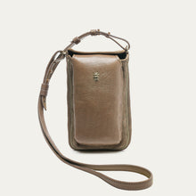 Charger l'image dans la galerie, Claris Virot Etui à Téléphone Misha en Veau Velours Taupe