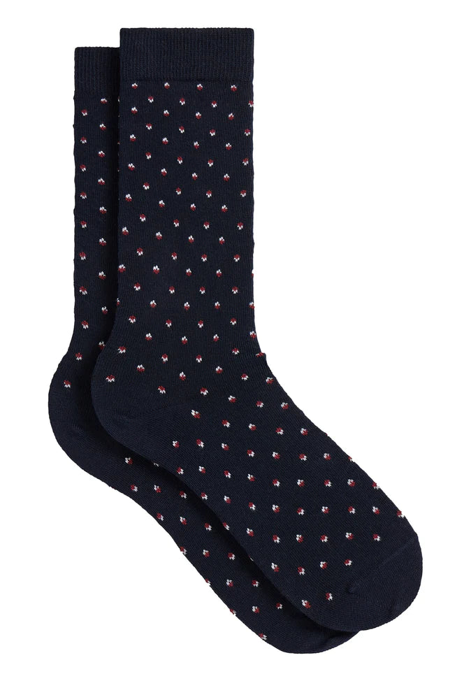 Le Slip Français Chaussettes Petit Pois Marine