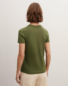 Eric Bompard T-Shirt Ultrafin en Coton Cachemire Sauge