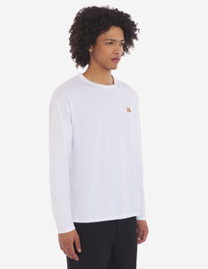 Maison Kitsuné T-shirt Fox Head Manches Longues White