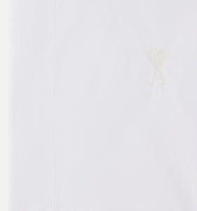 AMI Chemise Tonal Ami de Coeur Popeline Blanc