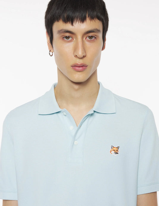Maison Kitsuné Polo Fox Head Patch Cirrus Blue