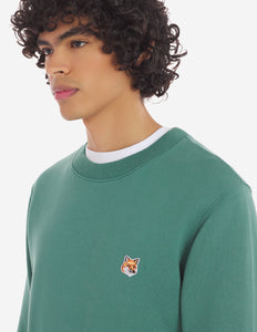 Maison Kitsuné Sweatshirt Fox Head Patch Teal grey