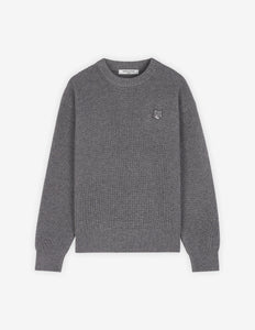 Maison Kitsuné Pull Bold Fox Head Patch Comfort Grey Melange