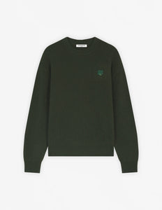 Maison Kitsuné Pull Bold Fox Head Patch Comfort Ranger Green