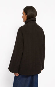 Roseanna Manteau Driver en Laine Chocolat
