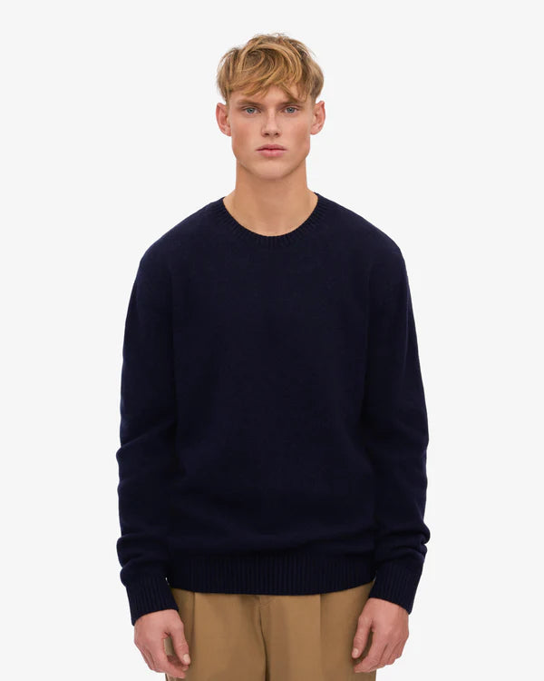 Colorful Standard Pull Classic merino Wool Crew Navy blue