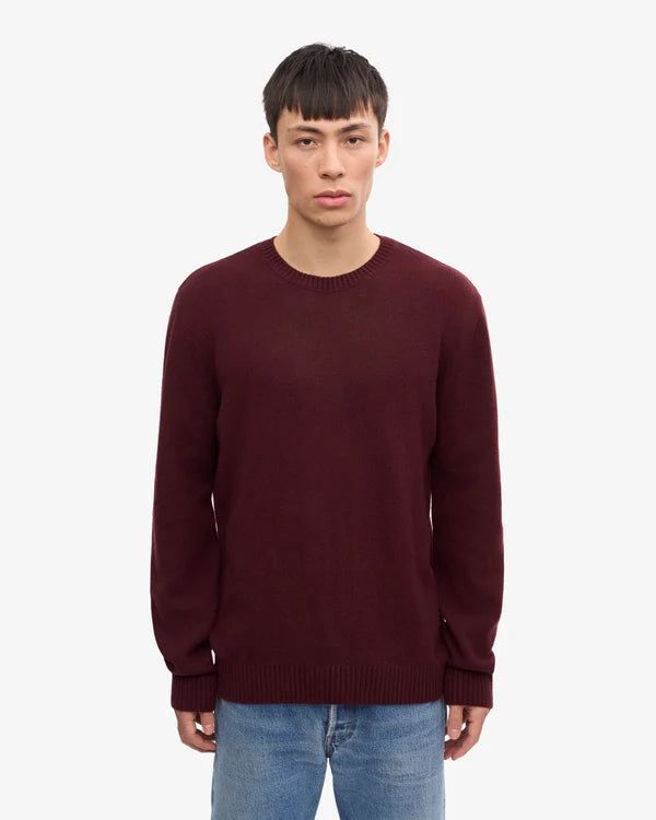 Colorful Standard Pull Classic merino Wool Crew Oxblood red