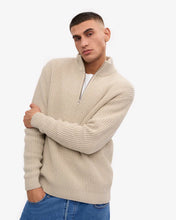 Charger l&#39;image dans la galerie, Colorful Standard Quarter Zip merino Wool Ivory White