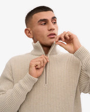 Charger l&#39;image dans la galerie, Colorful Standard Quarter Zip merino Wool Ivory White