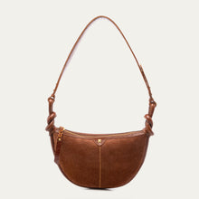 Charger l&#39;image dans la galerie, Claris Virot Sac Mini Chris Demi-Lune en Cuir Cognac