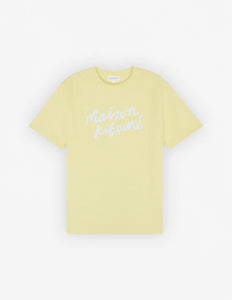 Maison Kitsuné T-shirt Oversize Handwriting Chalk yellow