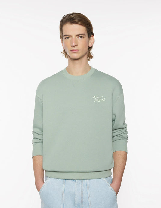 Maison Kitsuné Sweatshirt Handwriting Comfort Vert de Gris