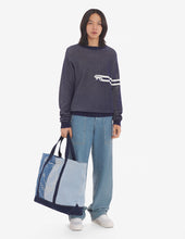 Charger l&#39;image dans la galerie, Maison Kitsuné Pull Flash Fox Mesh Deep Navy