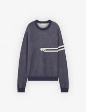 Charger l&#39;image dans la galerie, Maison Kitsuné Pull Flash Fox Mesh Deep Navy