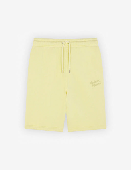 Maison Kitsuné Jog Shorts Handwriting Chalk yellow