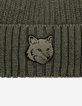 Charger l&#39;image dans la galerie, Maison Kitsuné Bonnet en Laine Fox Head Laurel Green