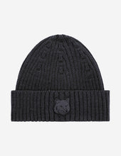 Charger l&#39;image dans la galerie, Maison Kitsuné Bonnet en Laine Fox Head Charcoal