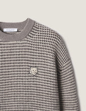 Charger l'image dans la galerie, Maison Kitsuné Pull Fox Head Waffle Stitch Comfort Moon Beige
