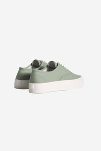 Maison Kitsuné Canvas laced sneakers Vert de Gris