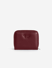 Charger l&#39;image dans la galerie, Maison Kitsuné Portefeuille Profile Fox en Cuir Dark Burgundy