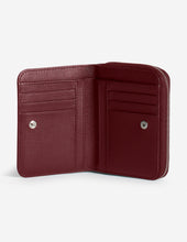 Charger l&#39;image dans la galerie, Maison Kitsuné Portefeuille Profile Fox en Cuir Dark Burgundy