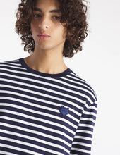 Charger l&#39;image dans la galerie, Maison Kitsuné T-shirt Bold Fox Head Patch Navy Stripes