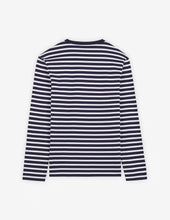 Charger l&#39;image dans la galerie, Maison Kitsuné T-shirt Bold Fox Head Patch Navy Stripes