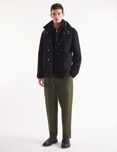 Maison Kitsuné Duffle Coat en Laine Black