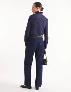 Maison Kitsuné Chemise Craft Embroidery Navy