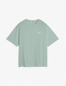 Maison Kitsuné T-Shirt handwriting Oversize Vert de Gris