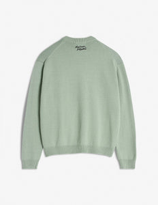 Maison Kitsuné Pull Dressed Fox intarsia Vert de Gris
