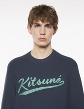Charger l&#39;image dans la galerie, Maison Kitsuné Pull Varsity Embroidered Slate Grey